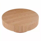 39.37 Table basse ronde moderne pour salon, table tambour fabriquée à la main en MDF - Panipeachy
