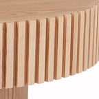 39.37 Table basse ronde moderne pour salon, table tambour fabriquée à la main en MDF - Panipeachy