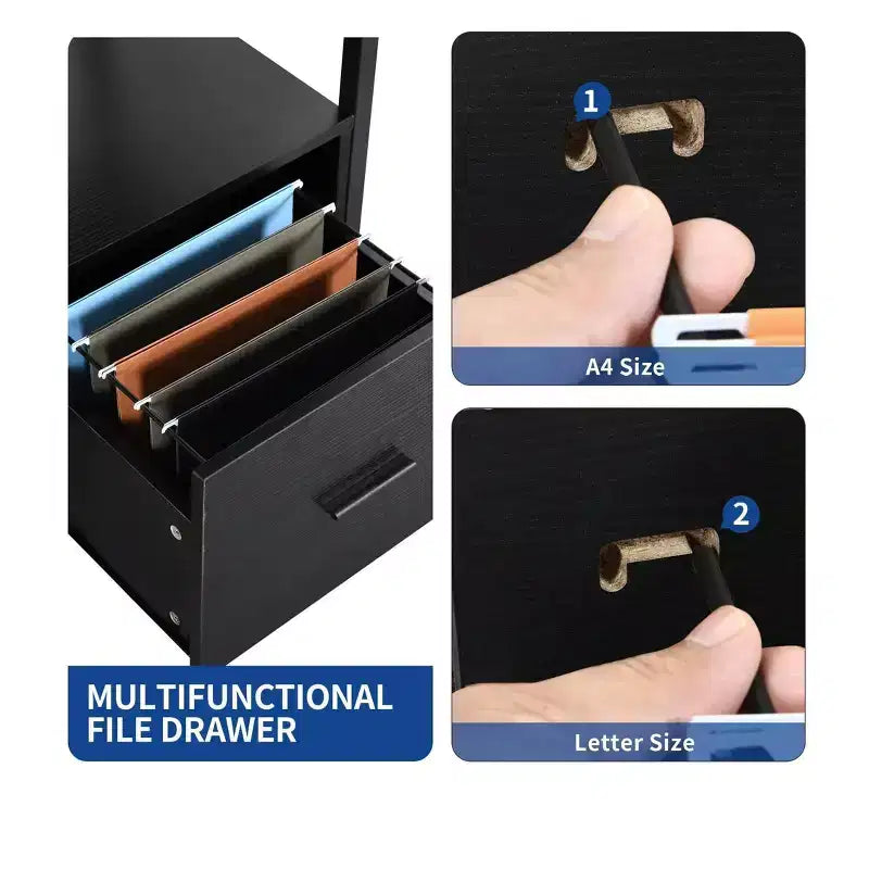 Bureau en L de 65 pouces avec plateau relevable, bureau d'angle pour ordinateur avec tiroir de classement pour bureau à domicile
