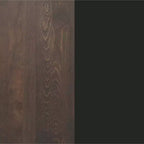 Plateau de table d'intérieur commercial Flash Furniture Bennett en bois massif rond avec base en X en fonte résistante à la rouille de 56 x 56 cm pour table de bar