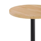 Plateau de table d'intérieur commercial Flash Furniture Bennett en bois massif rond avec base en X en fonte résistante à la rouille de 56 x 56 cm pour table de bar