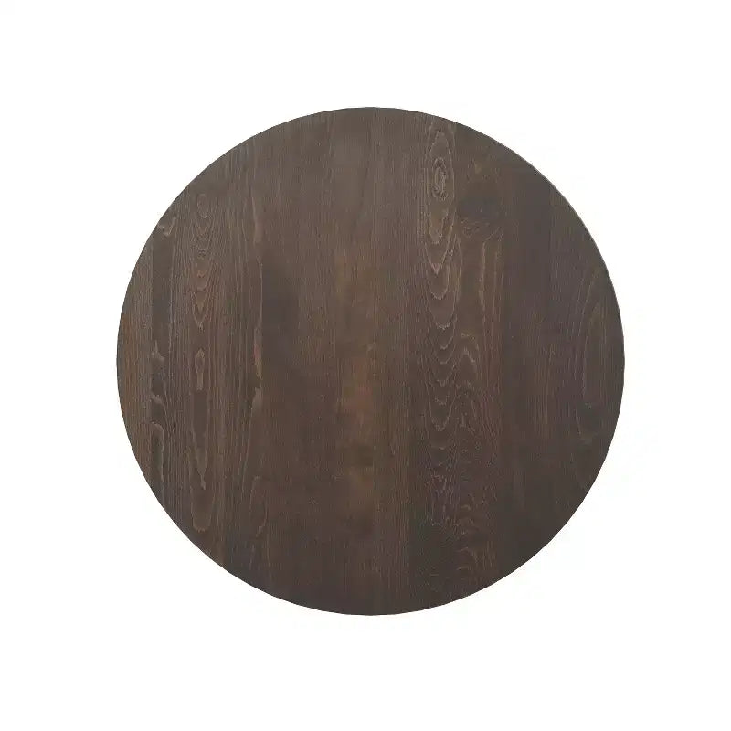 Plateau de table d'intérieur commercial Flash Furniture Bennett en bois massif rond avec base en X en fonte résistante à la rouille de 56 x 56 cm pour table de bar