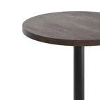 Plateau de table d'intérieur commercial Flash Furniture Bennett en bois massif rond avec base en X en fonte résistante à la rouille de 56 x 56 cm pour table de bar