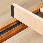MAYEERTY Lit double en bois massif de 1 100 lb avec tête de lit, sommier à lattes en bois, aucun sommier tapissier requis