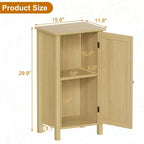 Table de chevet moderne avec rangement, Table d'appoint de canapé en bois de 40 cm de large, Table d'appoint étroite en rotin, Table de chevet pour salon, chambre à coucher, canapé