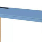 Bureau Royal Hampton avec station d'accueil USB et pieds en métal, bleu et or rose