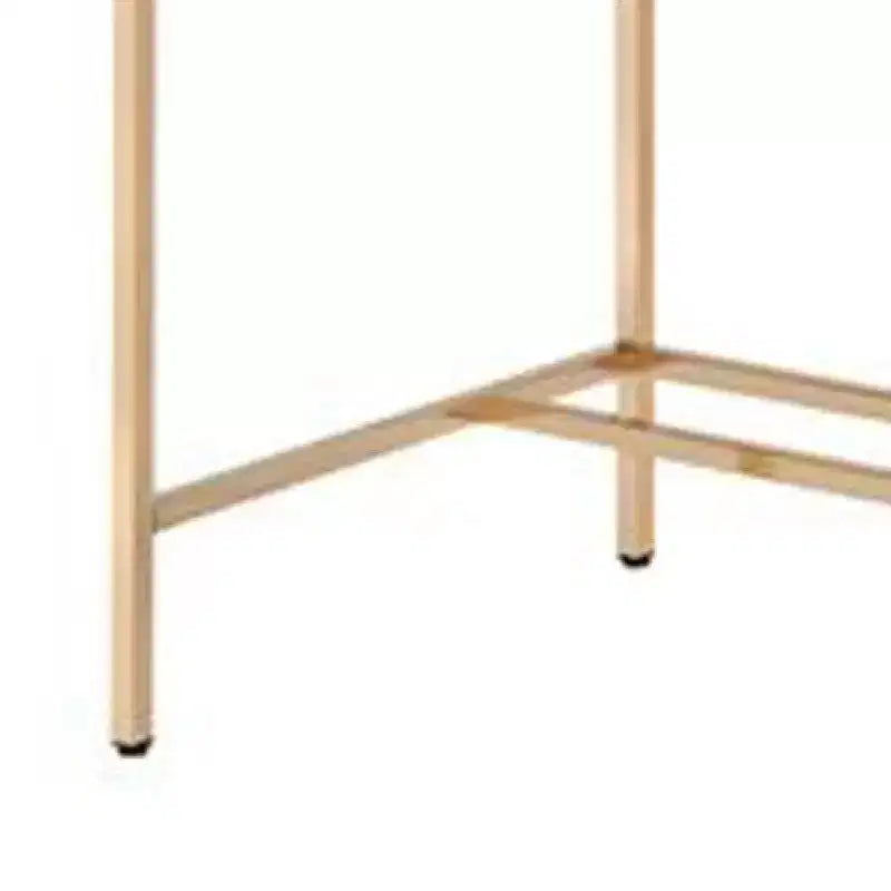 Bureau Royal Hampton avec station d'accueil USB et pieds en métal, bleu et or rose