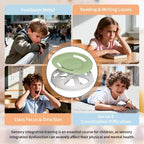Chaise pivotante sensorielle pour enfants, chaise tournante avec poignée de sécurité et design antidérapant, entraînement de la coordination corporelle