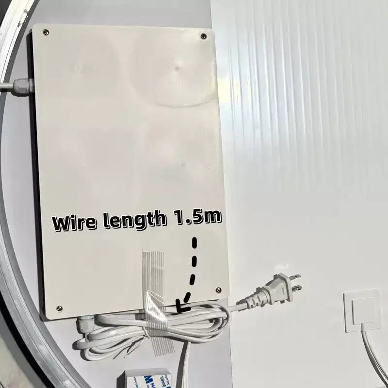 Miroirs de vanité de salle de bain à LED multifonctionnels arqués de 28 x 48 pouces avec trois températures de couleur pour évier, cadre noir