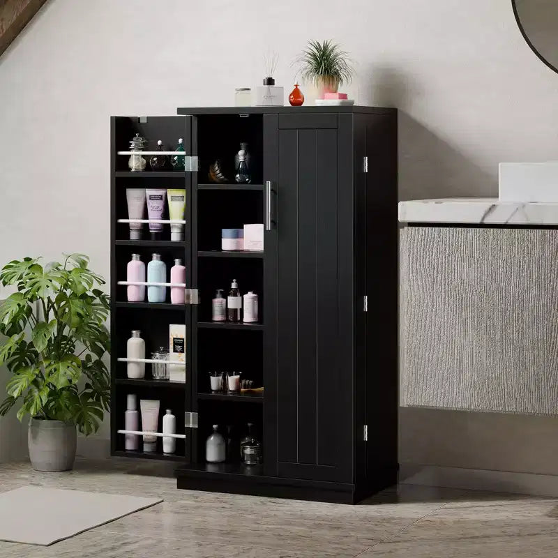 Celebalcony 47,24'' Armoire de Cuisine, Meuble de Rangement Alimentaire avec Porte et Étagères Réglables, Meuble de Rangement Autoportant pour Cuisine, Salle à Manger