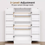 Celebalcony 47,24'' Armoire de Cuisine, Meuble de Rangement Alimentaire avec Porte et Étagères Réglables, Meuble de Rangement Autoportant pour Cuisine, Salle à Manger