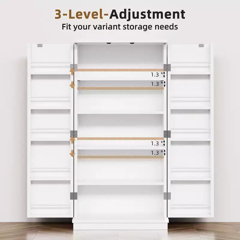 Celebalcony 47,24'' Armoire de Cuisine, Meuble de Rangement Alimentaire avec Porte et Étagères Réglables, Meuble de Rangement Autoportant pour Cuisine, Salle à Manger