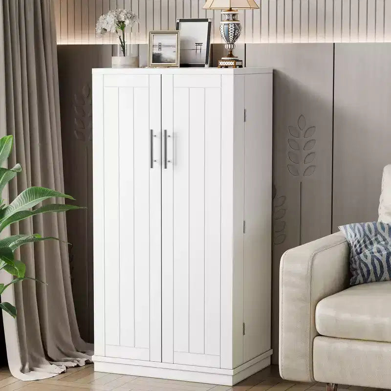 Celebalcony 47,24'' Armoire de Cuisine, Meuble de Rangement Alimentaire avec Porte et Étagères Réglables, Meuble de Rangement Autoportant pour Cuisine, Salle à Manger