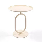 Table d'appoint en métal en forme de lanterne 21,3 Petite table basse ronde Piédestal Coin de salon