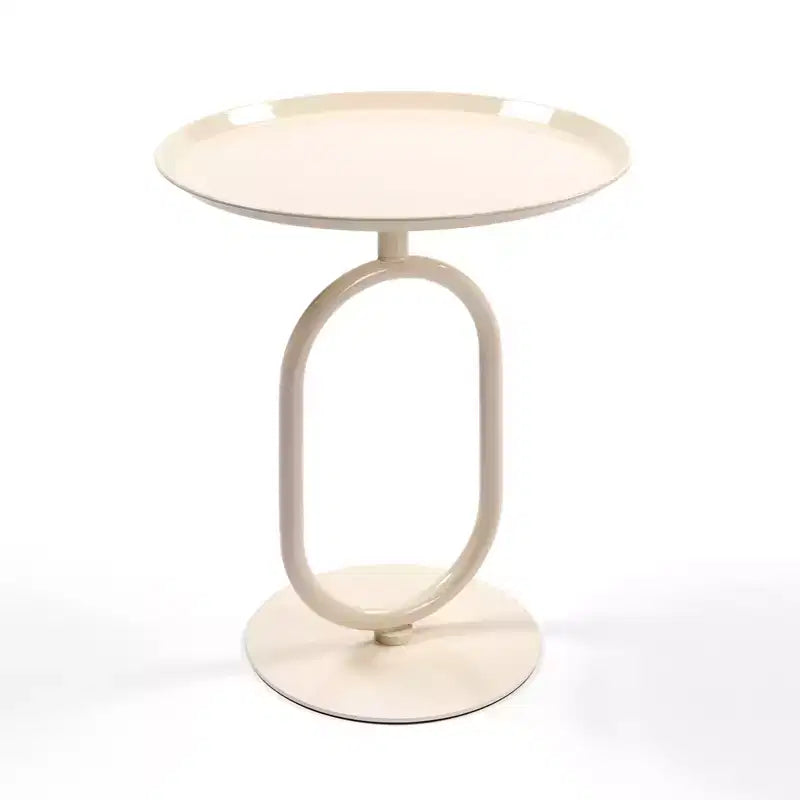 Table d'appoint en métal en forme de lanterne 21,3 Petite table basse ronde Piédestal Coin de salon