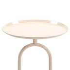 Table d'appoint en métal en forme de lanterne 21,3 Petite table basse ronde Piédestal Coin de salon