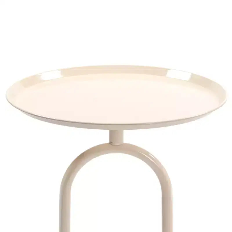 Table d'appoint en métal en forme de lanterne 21,3 Petite table basse ronde Piédestal Coin de salon