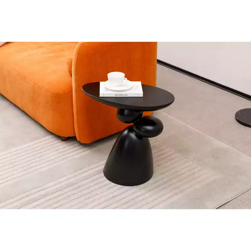 Table d'appoint en fibre de verre Lucky Stone, coin minimaliste, café, décoration, salon, chambre, chambre d'amis
