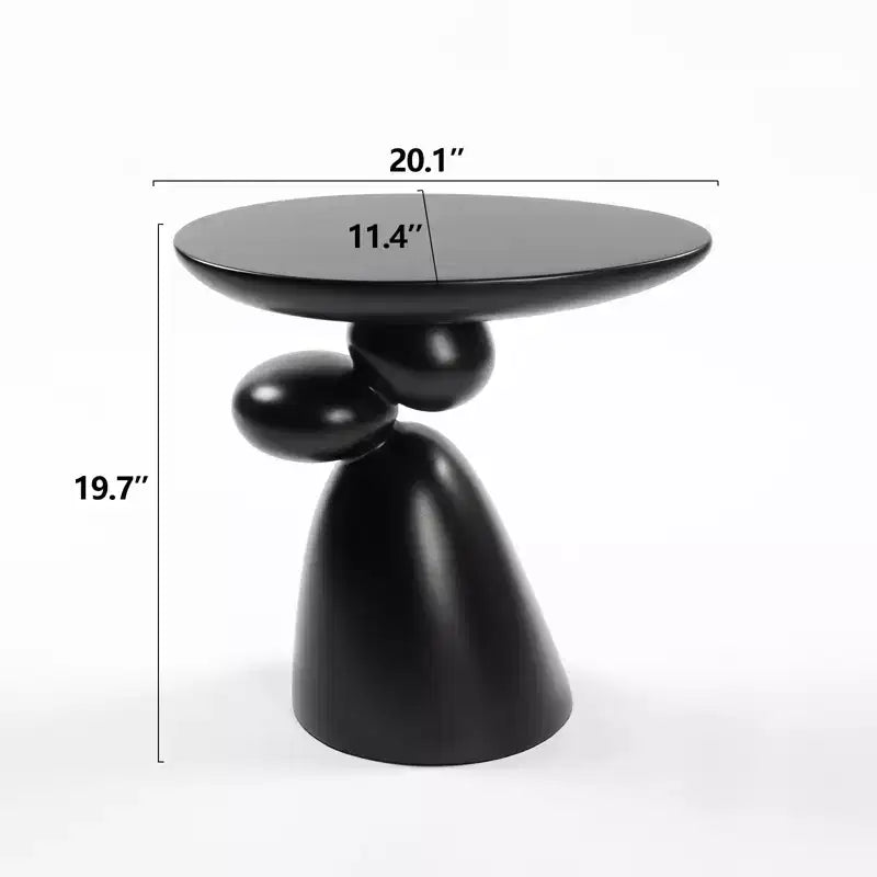 Table d'appoint en fibre de verre Lucky Stone, coin minimaliste, café, décoration, salon, chambre, chambre d'amis