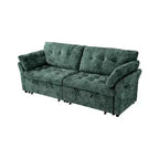 Canapé d'angle inclinable rectangulaire en tissu avec accoudoir droit de 89,8 pouces de large
