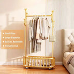 Portant à Vêtements Mobile Robuste sur Roues avec Étagère de Rangement, Rail à Vêtements en Métal pour Suspendre les Vêtements, Manteaux, 175 x 80 x 32 cm, Blanc
