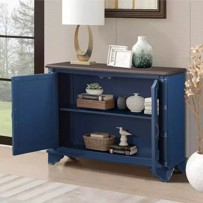 40 Petite table console avec rangement, avec étagère de rangement réglable, table d'entrée rétro pour entrée, couloir, salon