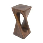 MAYEERTY 1 paquet de table d'appoint torsadée, table de bout artistique aspect bois pour salon, terrasse, intérieur et extérieur