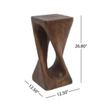 MAYEERTY 1 paquet de table d'appoint torsadée, table de bout artistique aspect bois pour salon, terrasse, intérieur et extérieur