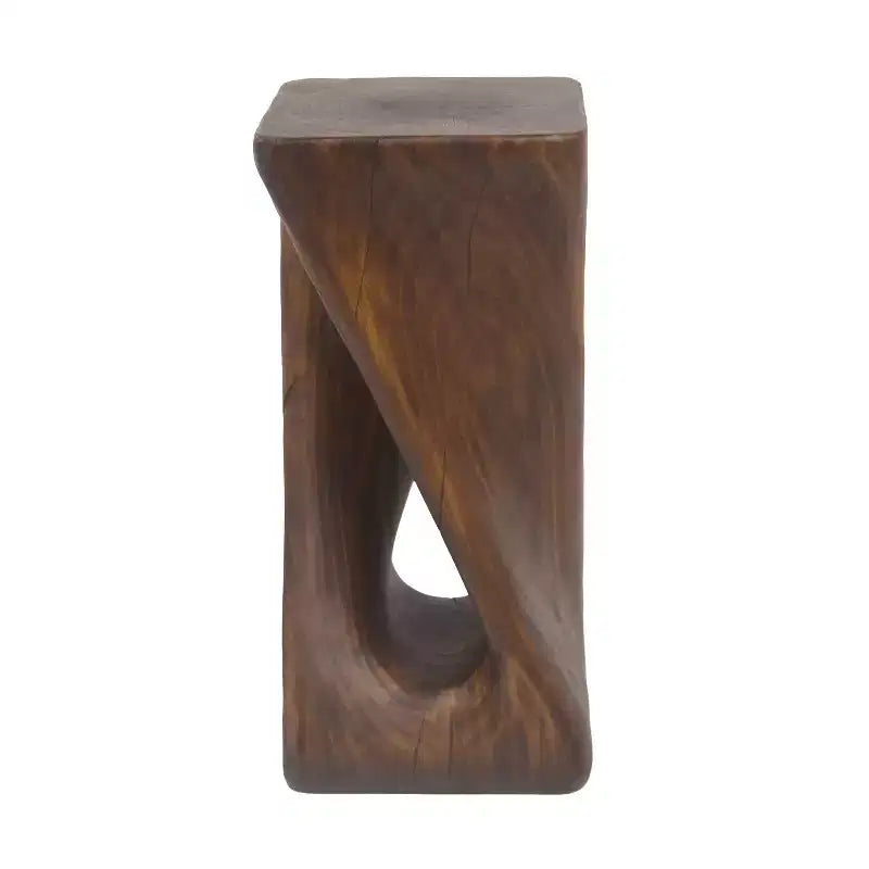 MAYEERTY 1 paquet de table d'appoint torsadée, table de bout artistique aspect bois pour salon, terrasse, intérieur et extérieur