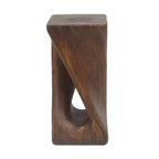 MAYEERTY 1 paquet de table d'appoint torsadée, table de bout artistique aspect bois pour salon, terrasse, intérieur et extérieur