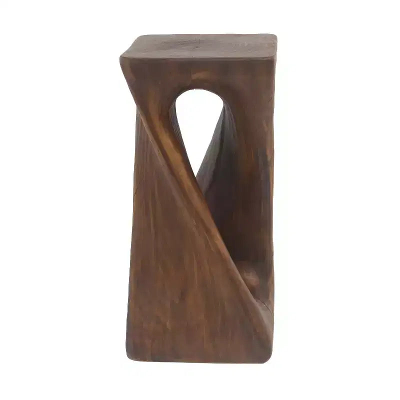 MAYEERTY 1 paquet de table d'appoint torsadée, table de bout artistique aspect bois pour salon, terrasse, intérieur et extérieur
