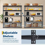 Étagères de Rangement de Garage à 5 Niveaux, Étagères de Rangement Robuste avec Capacité de 1134 kg, Unité d'Étagères Métalliques Réglables de 122 cm L x 46 cm l x 183 cm H