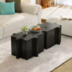 MAYEERTY 1 Pack Table d'appoint modulable en forme de puzzle, Table basse artistique en MGO pour salon intérieur/extérieur, patio