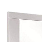 Miroir de commode Royal Hampton, laque blanche brillante 46 pouces, cadre en bois massif