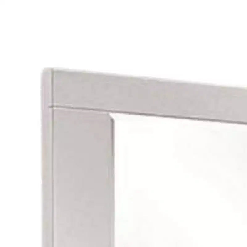 Miroir de commode Royal Hampton, laque blanche brillante 46 pouces, cadre en bois massif