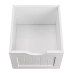 Karl HomeMeuble de Rangement Salle de Bain à Porte Simple et 4 Tiroirs Blanc