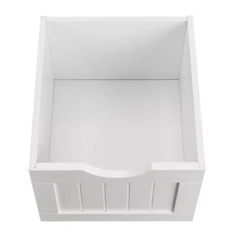 Karl HomeMeuble de Rangement Salle de Bain à Porte Simple et 4 Tiroirs Blanc