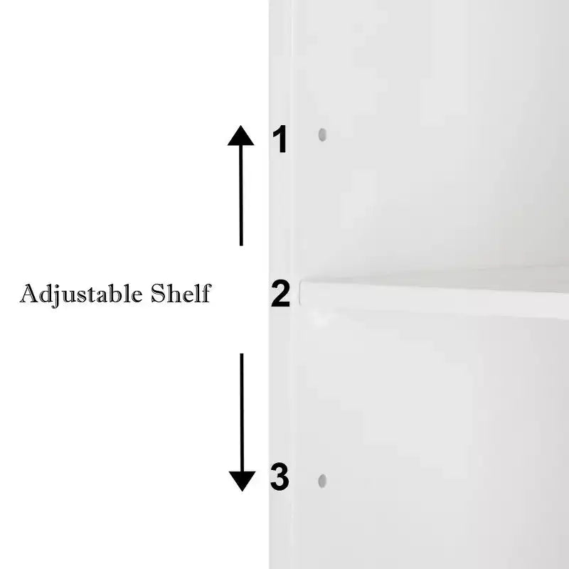 Karl HomeMeuble de Rangement Salle de Bain à Porte Simple et 4 Tiroirs Blanc