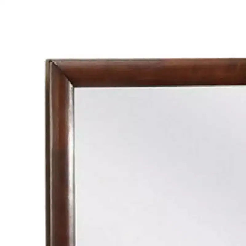 Miroir de coiffeuse Royal Hampton, 40 pouces, bois massif merisier foncé