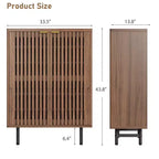 Meuble de rangement pour chaussures d'entrée, organiseur de chaussures en bois à 6 niveaux, armoire de rangement autoportante de 109 cm de haut pour couloir, salon, bureau