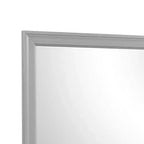 Miroir de commode Royal Hampton, cadre carré de 38 pouces, bois massif gris style ferme