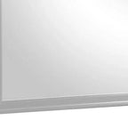 Miroir de commode Royal Hampton, cadre carré de 38 pouces, bois massif gris style ferme
