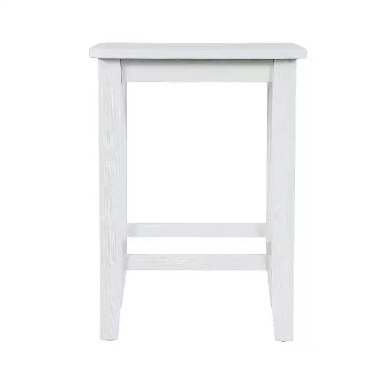 Jofran, Eastern Tides Coastal Wire-Brushed Wood Backless Counter Barstool (Set of 2)