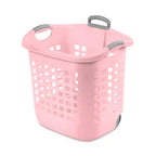 Lot de 4 paniers à linge à roulettes Sterilite Ultra, 60 litres, avec poignées, rose