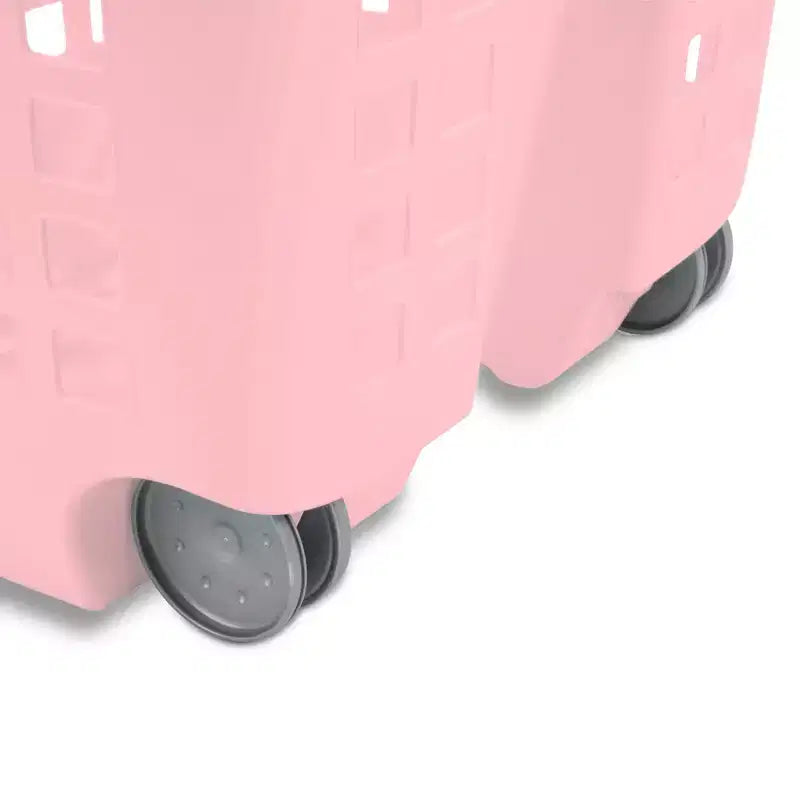Lot de 4 paniers à linge à roulettes Sterilite Ultra, 60 litres, avec poignées, rose