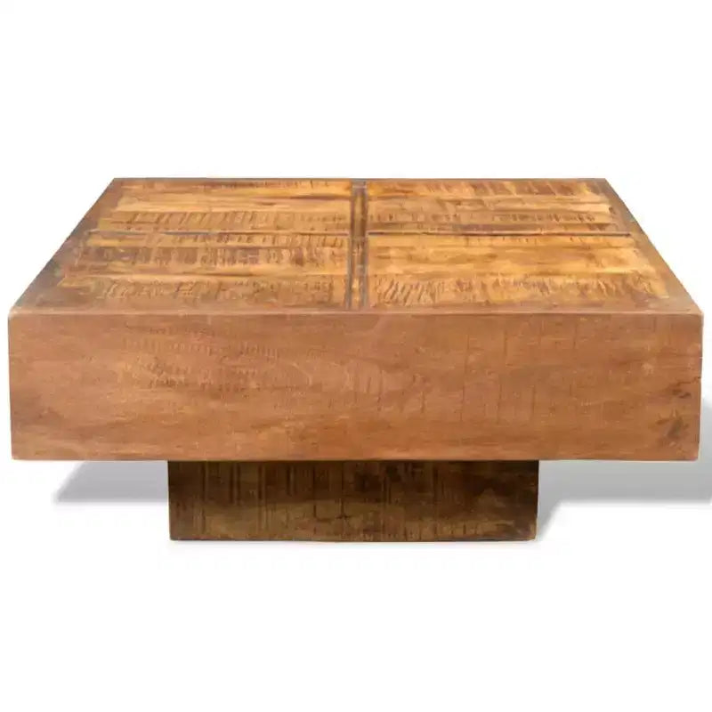 vidaXL Solid Acacia/Mango/Reclaimed Wood Coffee Table Wooden Couch Side Tea - 26.8 x 26.8 x 11.8 - Solid Mango Wood