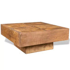 vidaXL Table basse en bois d'acacia/manguier/récupéré - 68 x 68 x 30 cm - Bois de manguier massif