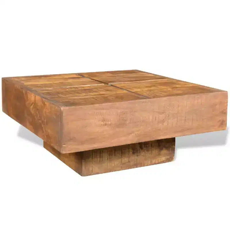 vidaXL Table basse en bois d'acacia/manguier/récupéré - 68 x 68 x 30 cm - Bois de manguier massif