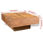 vidaXL Table basse en bois d'acacia/manguier/récupéré - 68 x 68 x 30 cm - Bois de manguier massif