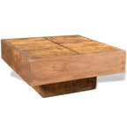vidaXL Table basse en bois d'acacia/manguier/récupéré - 68 x 68 x 30 cm - Bois de manguier massif